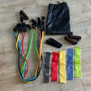 11 Piece Resistance Band Set Fitness Strength Training